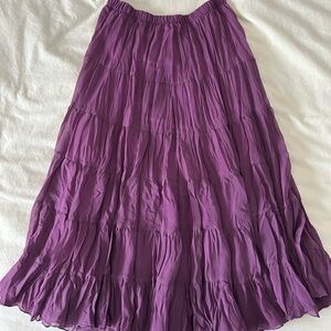 Elegant Purple Flowy Skirt